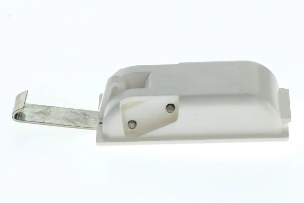 BOSCH Klemme in weißer Ausführung mit einem metallischen Hebel, geeignet für elektrische Verbindungen in Geräten oder Maschinen.